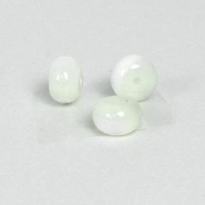パワーストーン 天然石 ビーズ 1粒売り マザーオブパール（ホワイト） ボタン 5×8mm｜gembazaar