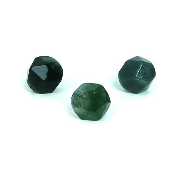 パワーストーン 天然石 ビーズ 1粒売り モスアゲート ダイヤカット 8mm