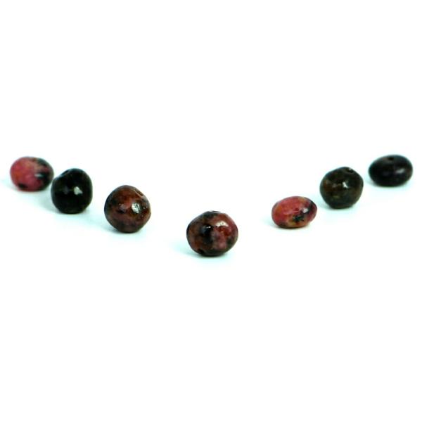 パワーストーン 天然石 ビーズ 5 粒売り ロードナイト タンブル 横幅/約8ｍｍ