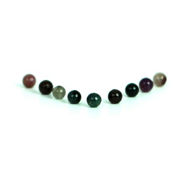 パワーストーン 天然石 ビーズ 10 粒売り トルマリン ミックス 丸玉 4ｍｍ