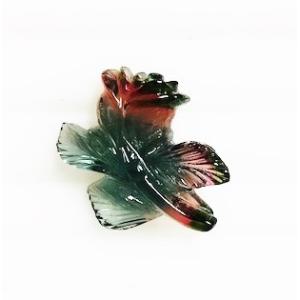 バイカラートルマリン　バラ カービング　15.20ct　ルース