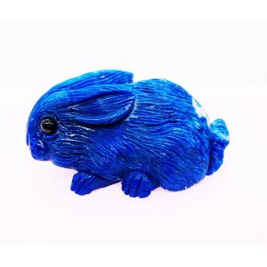 ラピスラズリトリプレットカービング R833 ラピスラズリ うさぎモチーフ カービング 82.56ct ルース : gem