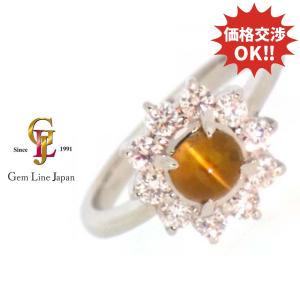 キャッツアイ リング 指輪 大粒 4.34ct Pt900 クリソベリルキャッツ