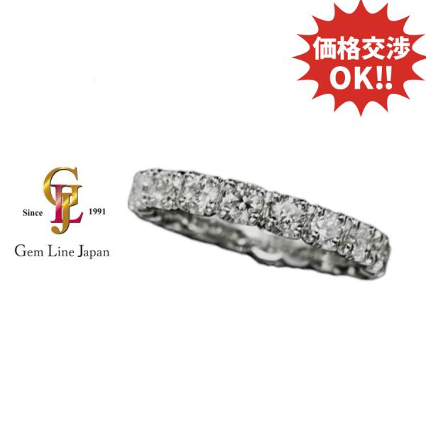 1.00ct 良質なダイヤモンド Pt900 フルエタニティ リング