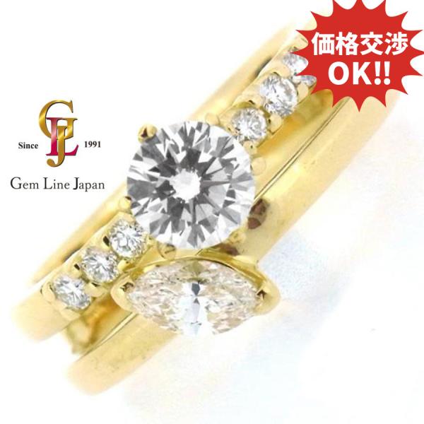 ファンシーズ ラウンドカット ダイヤモンド 0.526ct マーキスカット ダイヤモンド 0.26c...