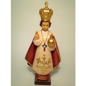 創業100年《レーピ》木彫り イエス キリスト像 15cm「プラハの幼子