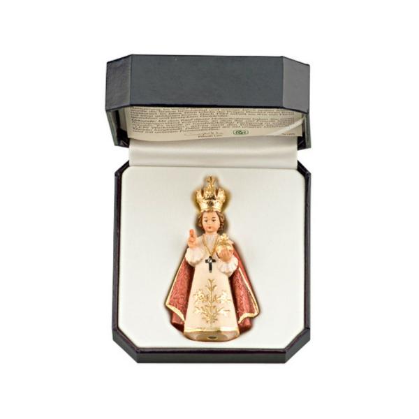 創業100年《レーピ》木彫り キリスト像 7cm「プラハの幼子」カラー(手彩色) 高級ケース入 保証...