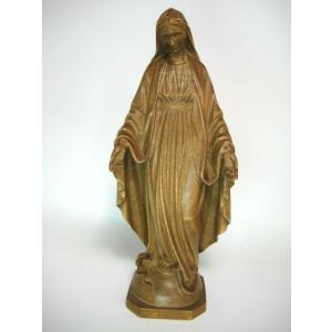 創業100年《レーピ》木彫り 聖母マリア像「無原罪」カラー仕上げ（手