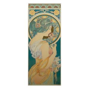 ミュシャ【芸術シリーズ〜絵画】300部限定／リトグラフ／新品額装