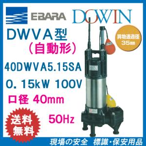 エバラ　樹脂製汚水・汚物用水中ポンプ　４０ＤＷＶＡ５．１５ＳＡ　０．１５ｋＷ　１００Ｖ　５０Ｈｚ　口径４０ｍｍ　自動形　フロートスイッチ付　荏原｜genba-anzen