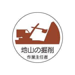 ヘルメット用ステッカー　370-21地山の掘削作業主任者　２枚組｜genba-anzen