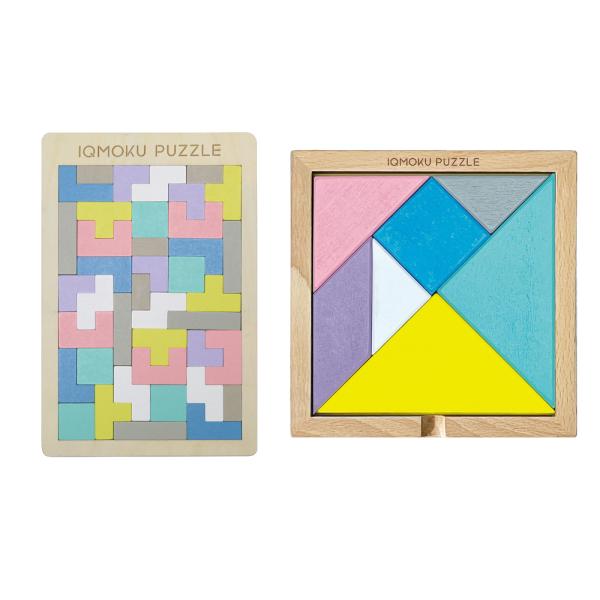 イクモク 知育玩具 木製パズル 図形パズル 6歳 小学校 四角 デビカ