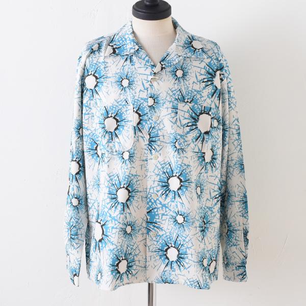 POP EYES ポップアイズ BULLET HOLE OPEN COLLAR SHIRT LS I...