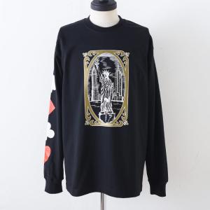 CDG×Stussy ロゴ ブラック 長袖Tシャツ コムデギャルソンCDG×ステューシー限定長袖Tシャツ-STÜSSY40周年