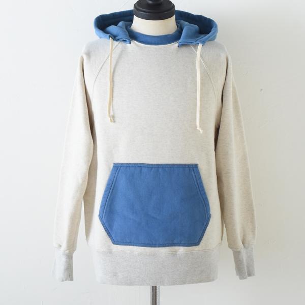 AKOM ×GLAD HAND SWEAT AFTER HOODIE - BLU/OTM  アコム×...