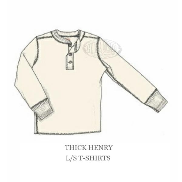 GLAD HAND グラッド ハンド パックTEE GH19 ヘンリー サーマル 厚手 クルーネック...