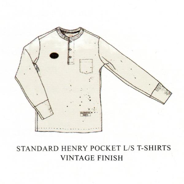 GLAD HAND グラッド ハンド パックTEE GH26VF ポケット ヘンリーネック 無地 ヴ...