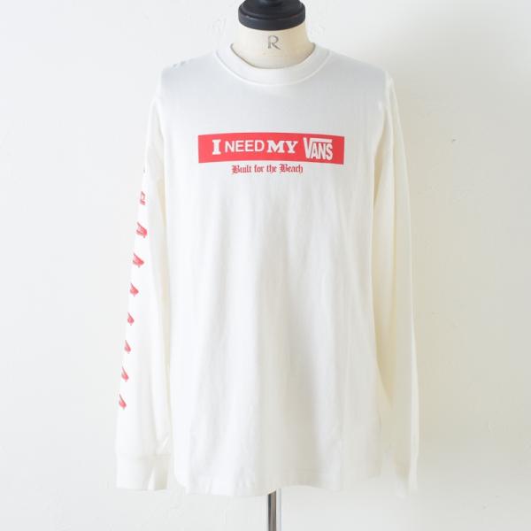 VANS バンズ USA企画 LS TEE I NEED MY ロングスリーブTEE WHITE