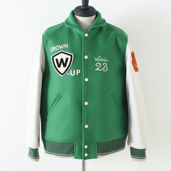 WEIRDO ウィア−ド Weirdo - STADIUM JACKET GREEN スタジャン G...