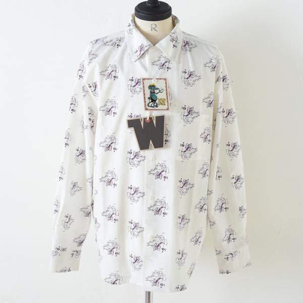 WEIRDO ウィア−ド WRD FINK - L/S SHIRTS WHITE 長袖シャツ GLA...