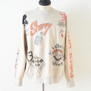 WEIRDO ウィア−ド CHARLIE WEIRDO CREW NECK SWEAT スウェット ハンドペイント GLAD HAND グラッド ハンド｜GENBA ONLINE STORE
