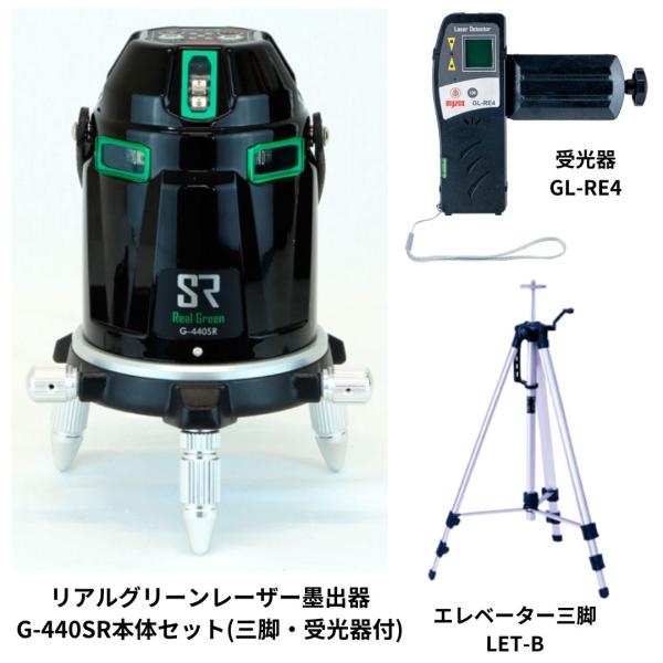 myzox マイゾックス 電子自動整準 リアルグリーンラインレーザー墨出器 本体セット G-440S...