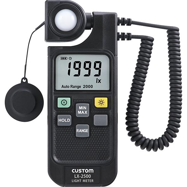 CUSTOM カスタム デジタル照度計 最大200,000lux LX-2500 取扱説明書 単三形...