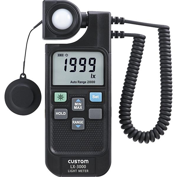 CUSTOM カスタム デジタル照度計 最大200,000lux LEDモード付 LX-3000 取...
