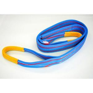 S&amp;P　ワンツースリング　JIS4等級　ベルトスリング　両端アイ形　幅25mm　長さ1m　使用荷重（...