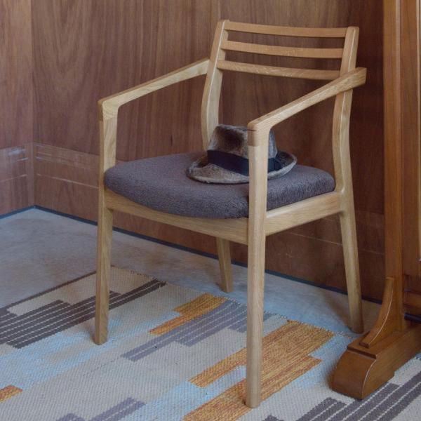 ダイニングチェア アームチェア チェア ナチュラル ブラウン W50×D51×H76.5×SH43 ...