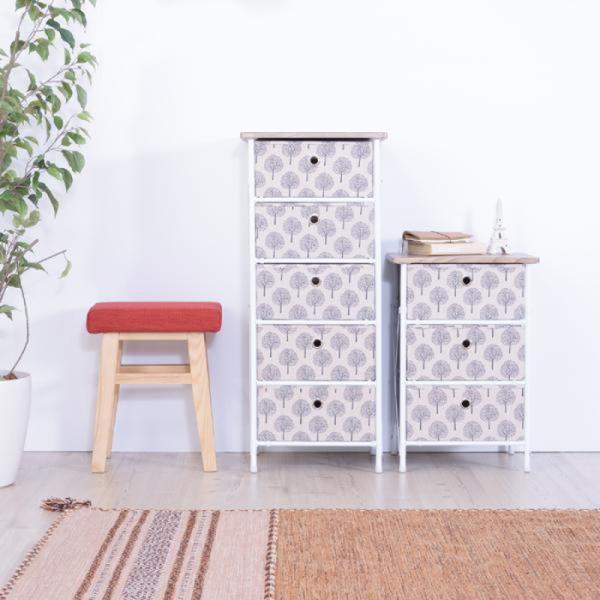 チェスト 簡単組立 5D ベージュ グレー W40×D30×H93 azu-lfs-655 送料無料...