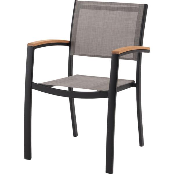 チェア オリー ブラック グレー W55×D57.5×H85×SH45 椅子 屋外 イス ガーデン ...
