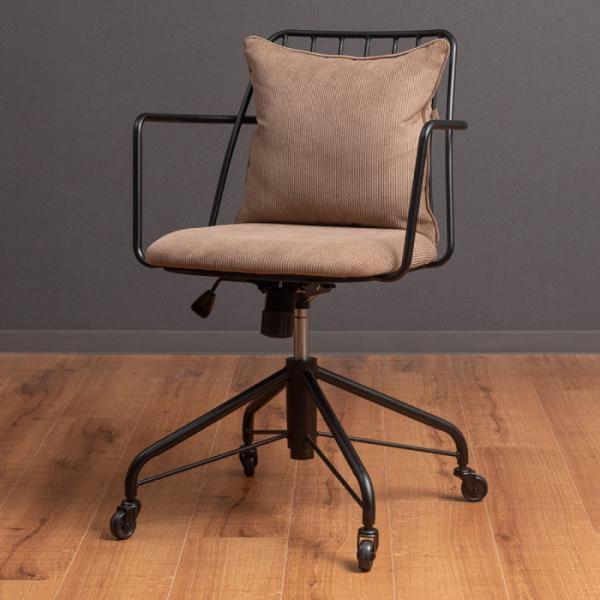 デスクチェア ベージュ グリーン グレー W57.5×D59×H80.5~87.5×SH47~54 ...