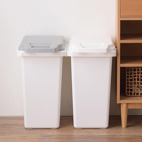 抗菌ペール 防臭 33JS グレー ホワイト W31.9×D44.4×H52.2 ゴミ箱 ダストボッ...