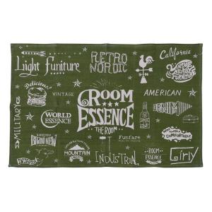 ラグ マット グリーン 約W90×D130  azu-ttr-141 送料無料 北欧 モダン 家具 ...