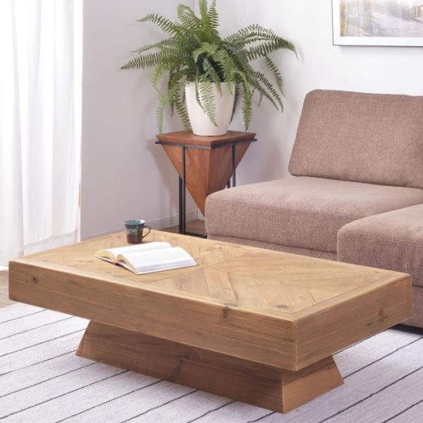 リビングテーブル ブラウン W125×D65×H36 リビングテーブル センターテーブル ディプレイ...