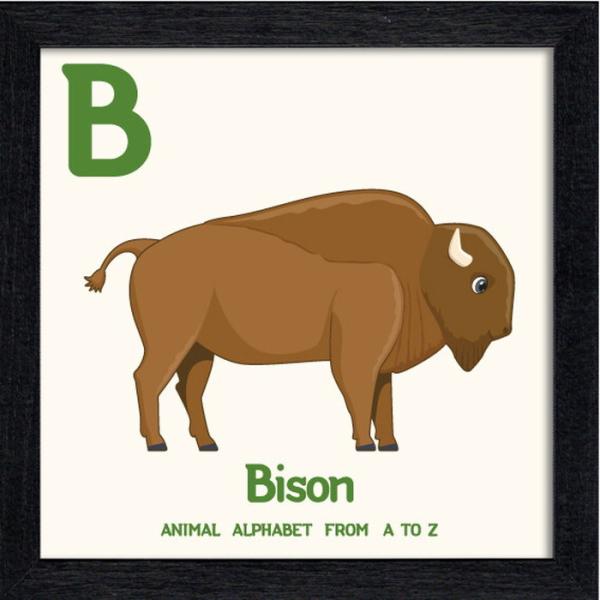 アニマルアルファベット Animal Alphabet Bison 200x200x53mm ZAA...