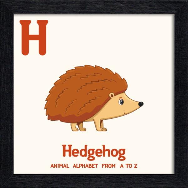 アニマルアルファベット Animal Alphabet Hedgehog 200x200x53mm ...