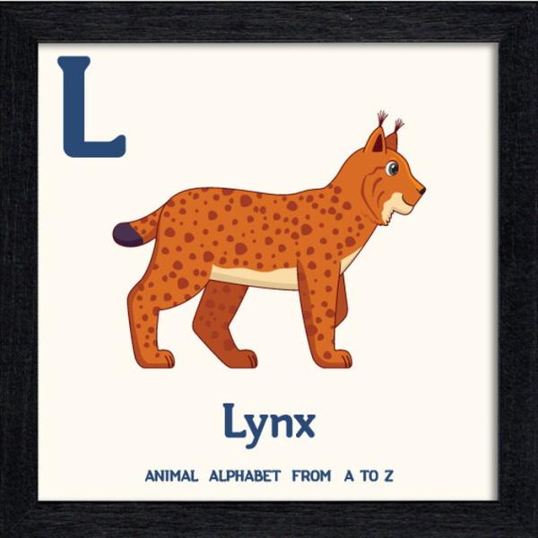 アニマルアルファベット Animal Alphabet Lynx 200x200x53mm ZAA-...