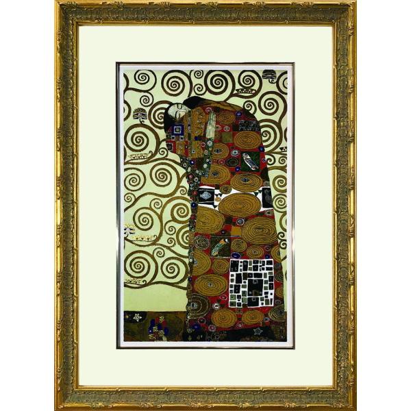 グスタフ クリムト Gustav Klimt Fulfilment 抱擁 321x436x30mm ...