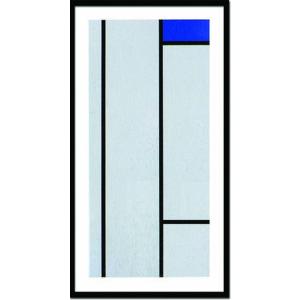 アートフレーム ピエト・モンドリア Piet Mondrian Composition blanc bleu Silkscreen 530x950x30mm IPM-14381 bic-6942420s1 送料無料 北欧 モダン 家具｜genco1