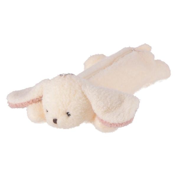 ペンケース アニマル うさぎ ホワイト×ピンク 完成品 W200×D270×H80mm 0.055k...