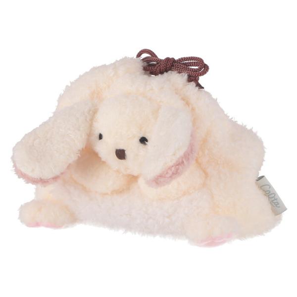 ポーチ アニマル 巾着型 うさぎ ホワイト×ピンク 完成品 W150×D105×H120mm 0.0...