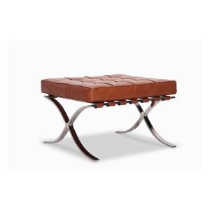 ミース・ファン・デル・ローエ バルセロナ オットマン BARCELONA Ottoman オイルドレザー 本革 3年保証付 デザイナーズ ジェネリック家具 リプロダクト inv-