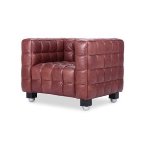 ヨーゼフ・ホフマン クーブス ソファ 1P KUBUS Sofa 1P オイルドレザー 本革 3年保証付 デザイナーズ ジェネリック家具 リプロダクト inv-8014ba-oil 送料無