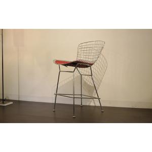ハリー・ベルトイア ワイヤー サイドバーチェア WIRE Side Bar Chair セミアニリン...