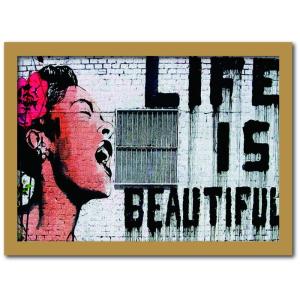 バンクシー Banksy インテリアアート Life is beautiful ライフ・イズ・ビュー...