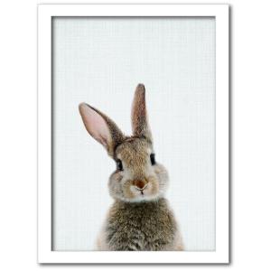 Animal Children series Rabbit ウサギ CB 2001WH フレームカラー：ホワイト サイズ：A3 kar-8238762s6 送料無料 北欧 モダン 家具 インテリア ナチュラル｜genco1