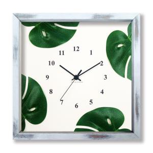 Monstera Clock モンステラクロック SV-3001 フレームカラー：アンティークホワイト 保証付 kar-9302219s1 送料無料 北欧 モダン 家具 インテリア ナチュラ｜genco1