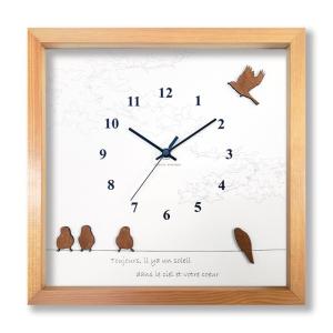 かわいい鳥の掛時計 Bird Clock  BC-2002 フレームカラー：ナチュラル 保証付 kar-9327119s2 送料無料 北欧 モダン 家具 インテリア ナチュラル テイスト 新｜genco1